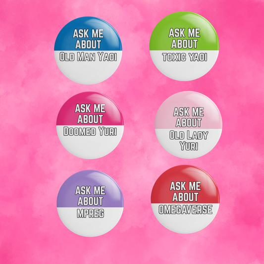 Ask Me About... Large Button Pins