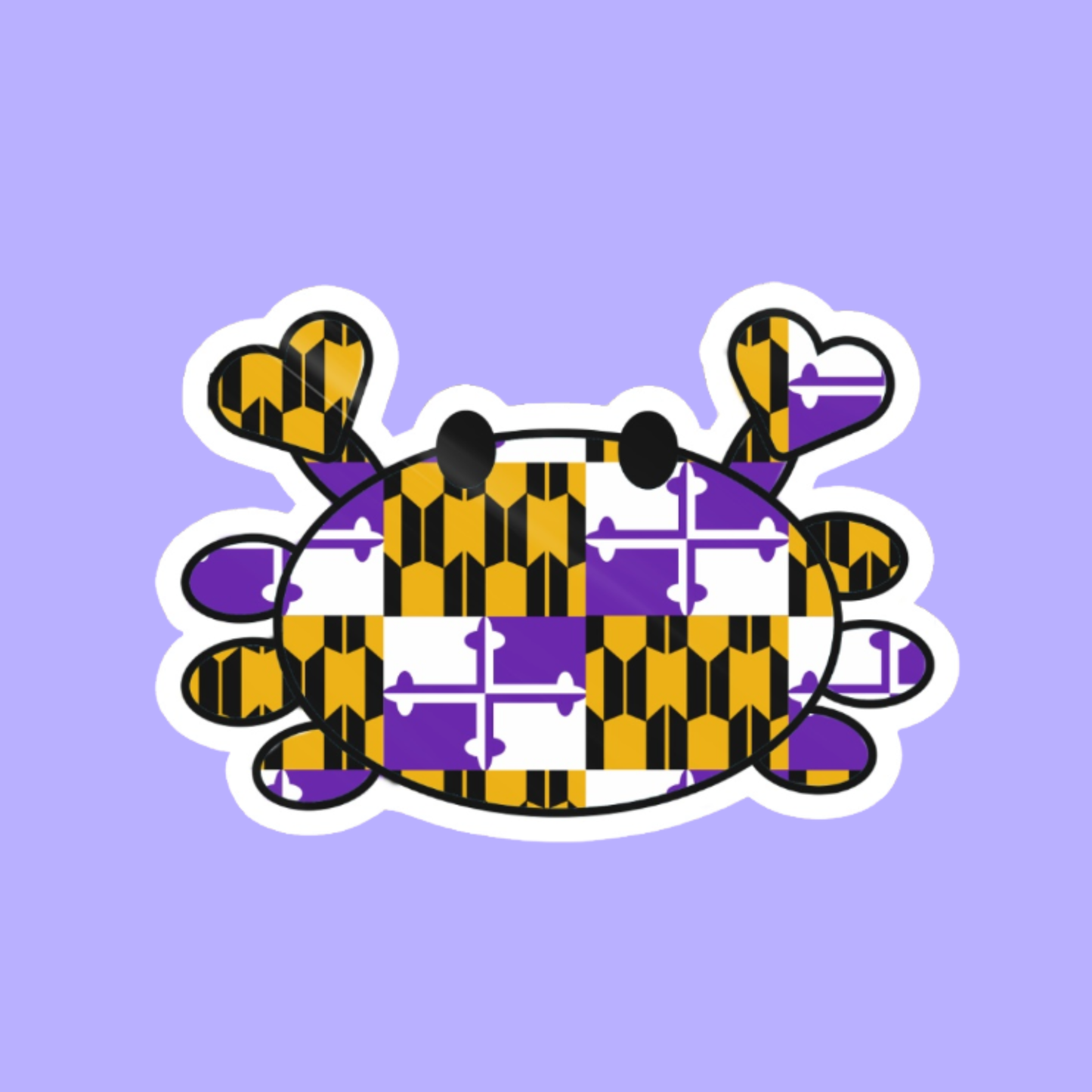 BTS Maryland Flag Blue Crab Sticker