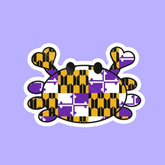 BTS Maryland Flag Blue Crab Sticker