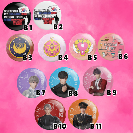 Large Button Pins