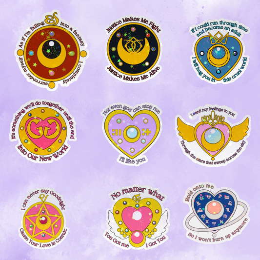 Magical Girl Group Brooch Sticker