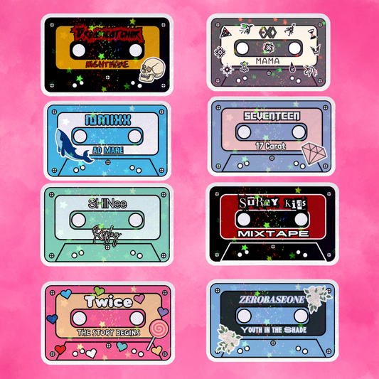 Debut Cassette Kpop Stickers