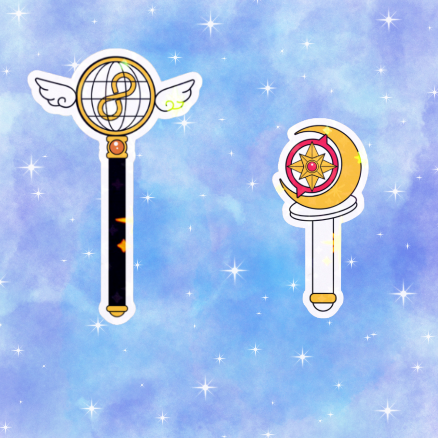 Magical Boy Group Wand Stickers