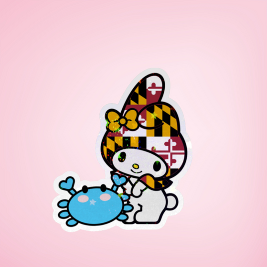 My Melody Maryland Flag Sticker