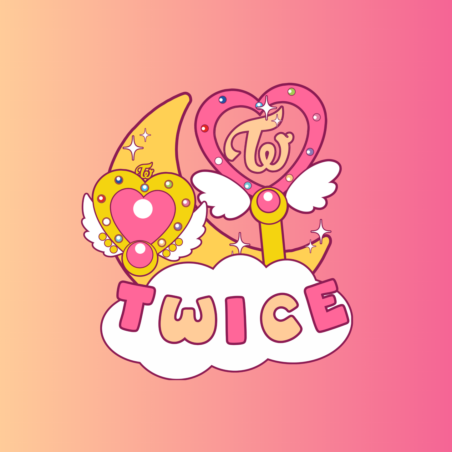 Sailor Twice Magical Girl DTF Decal